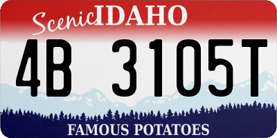 ID license plate 4B3105T