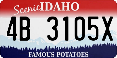 ID license plate 4B3105X