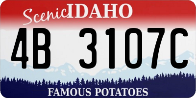 ID license plate 4B3107C