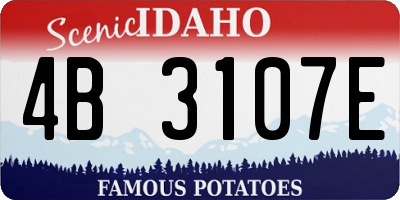 ID license plate 4B3107E