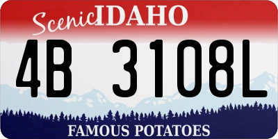 ID license plate 4B3108L