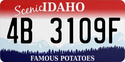 ID license plate 4B3109F