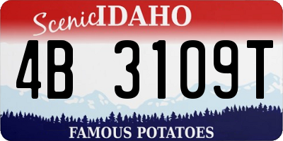 ID license plate 4B3109T