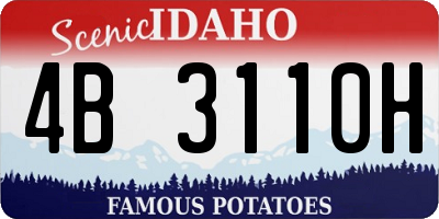 ID license plate 4B3110H