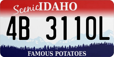 ID license plate 4B3110L