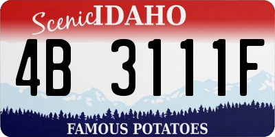 ID license plate 4B3111F