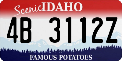 ID license plate 4B3112Z