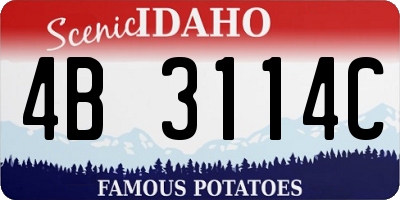 ID license plate 4B3114C