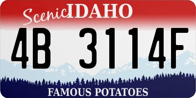 ID license plate 4B3114F