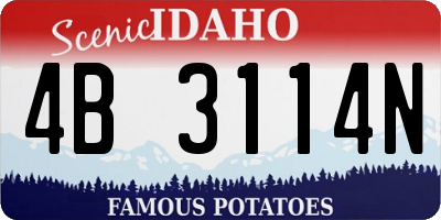 ID license plate 4B3114N