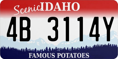 ID license plate 4B3114Y