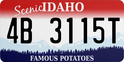 ID license plate 4B3115T