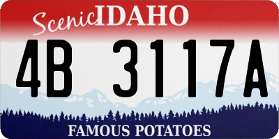 ID license plate 4B3117A