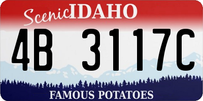 ID license plate 4B3117C