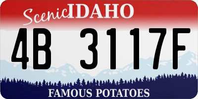 ID license plate 4B3117F