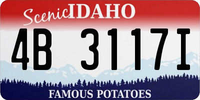 ID license plate 4B3117I