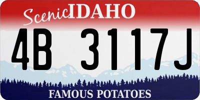 ID license plate 4B3117J