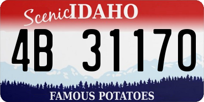 ID license plate 4B3117O