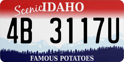 ID license plate 4B3117U