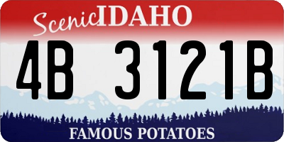 ID license plate 4B3121B