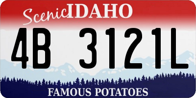 ID license plate 4B3121L