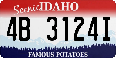 ID license plate 4B3124I