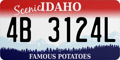 ID license plate 4B3124L