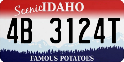 ID license plate 4B3124T