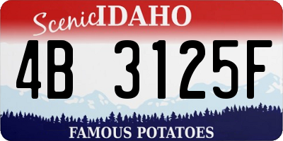 ID license plate 4B3125F