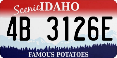 ID license plate 4B3126E