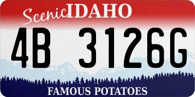 ID license plate 4B3126G