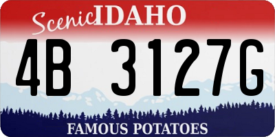 ID license plate 4B3127G