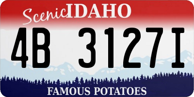 ID license plate 4B3127I