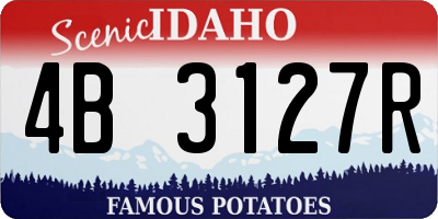 ID license plate 4B3127R