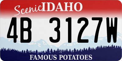 ID license plate 4B3127W