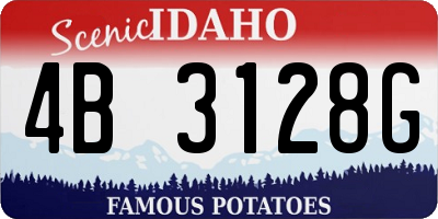ID license plate 4B3128G