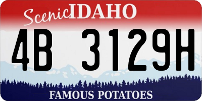 ID license plate 4B3129H