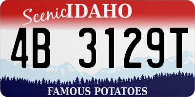 ID license plate 4B3129T