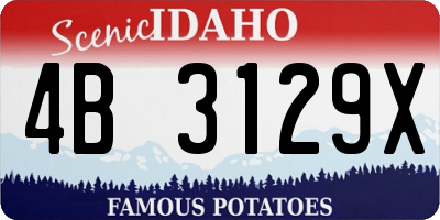 ID license plate 4B3129X