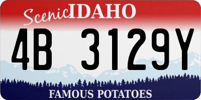 ID license plate 4B3129Y