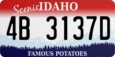 ID license plate 4B3137D
