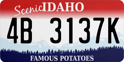 ID license plate 4B3137K