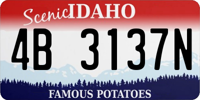 ID license plate 4B3137N