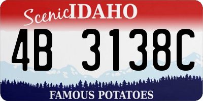 ID license plate 4B3138C