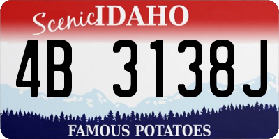 ID license plate 4B3138J