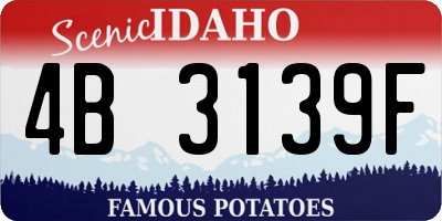 ID license plate 4B3139F