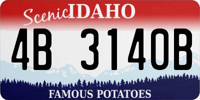 ID license plate 4B3140B