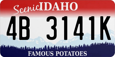 ID license plate 4B3141K