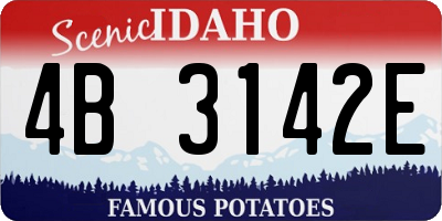 ID license plate 4B3142E