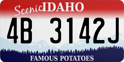 ID license plate 4B3142J
